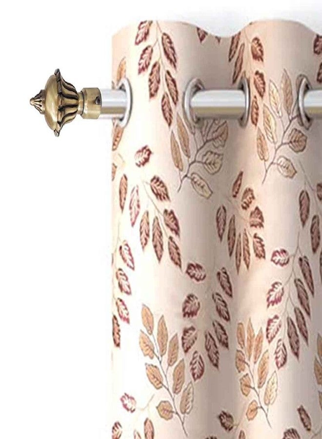 FERIO Antique Brass Zinc Alloy Rajawadi Finish Curtain Bracket Set and Curtain Finial for Door and Window Rod Support Fittings 1 Inch Rod (Window Rod Holder 2 Pcs and Curtain Finial 2 Pcs) - Image 5
